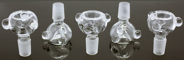 10ct 19mm Clear Glass On Glass Bowl