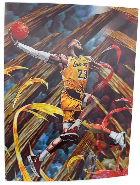 3ct Lenticular 3D Image Holographic Poster - Jordan-LeBron