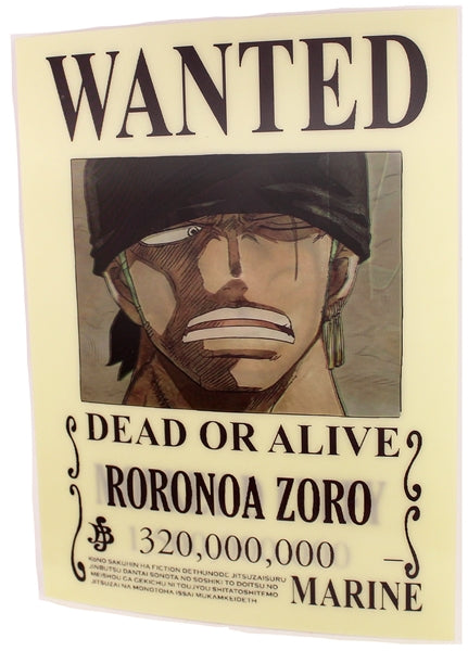 3ct Lenticular 3D Image Holographic Poster - One Piece - Wanted