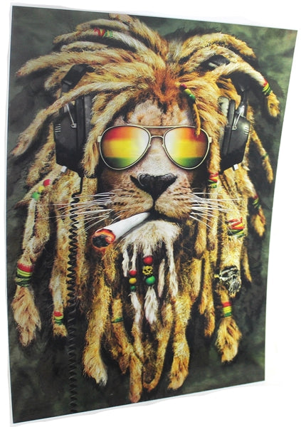 3ct Lenticular 3D Image Holographic Poster - Rasta Animals