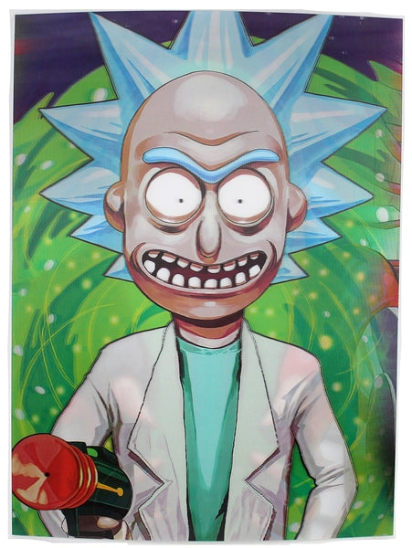 3ct Lenticular 3D Image Holographic Poster - Pickle Rick