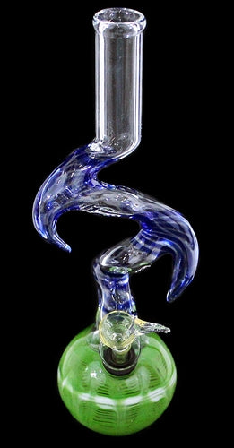 10" Triple Horn Zong Color Art US Made Water Pipe