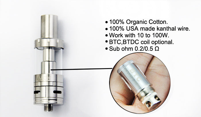 Horizon Tech Arctic Sub Ohm Tank Bottom Turbine Dual Coil Atomizer