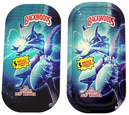 Backwoods Rolling Tray With Magnet Cover - Mewtwo Kamehameha