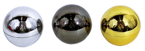 Ball Shape Design 3pc Tobacco Metal Grinder 12pk - 52mm
