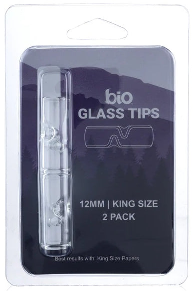 20ct Bio Glass Tips - 12mm 2pk King Size
