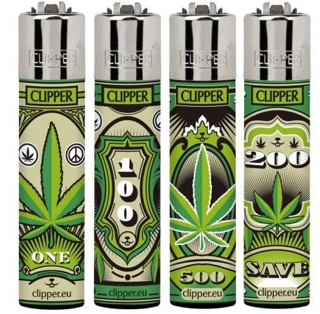 Clipper Lighter - Dollar Leaves 48pk