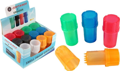 Plastic Grinder Stash Jar Container Assortment 12pk
