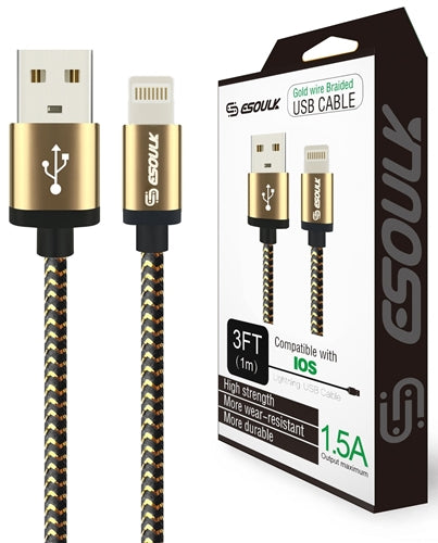 Esoulk 10FT USB Charging Data Sync Cable - IOS Lightning Cable