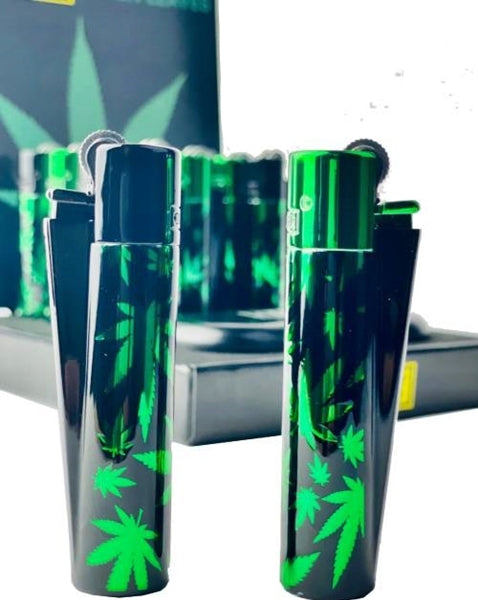 Full Metal Edition - Clipper Lighters Gift Box - Leaves Green