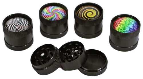 Kaleidoscope 3pc Tobacco Grinder Mini Mix 12pk - 30mm