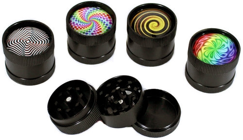 Kaleidoscope 3pc Tobacco Grinder Mini Mix 12pk - 30mm