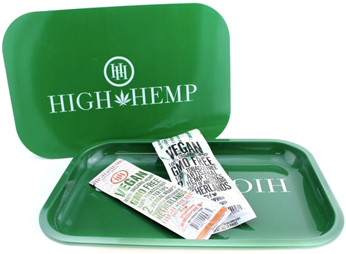 High Hemp Magnet Lid Rolling Tray With Wraps Bundle