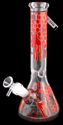 10" Honeycomb Drip Art Beaker Water Pipe