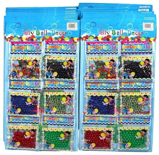 24ct Jelly Ball-Decor Seven Color Crystal Ball Water Beads 6pk