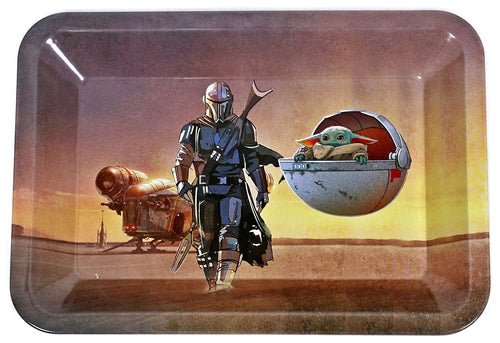 Mini Metal Rolling Tray - Mando and The Child