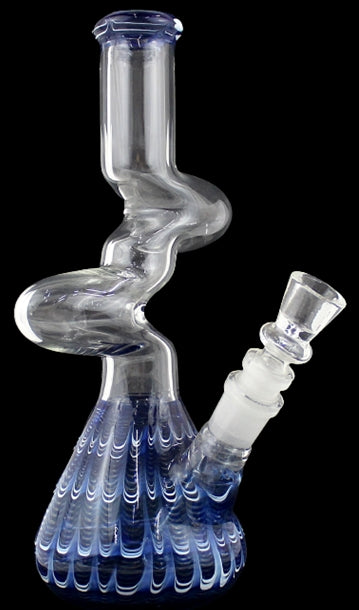 10" Raked Double Zong Water Pipe