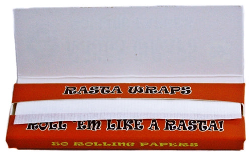 Rasta Wraps Rolling Papers - 70mm 50pk