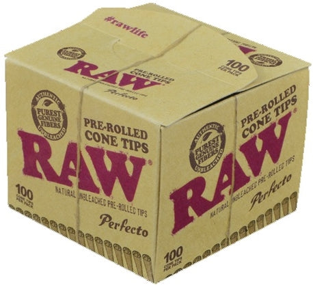 RAW Perfecto 100ct Pre-Rolled Cone Tips 6pk