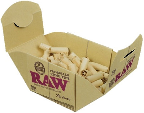 RAW Perfecto 100ct Pre-Rolled Cone Tips 6pk