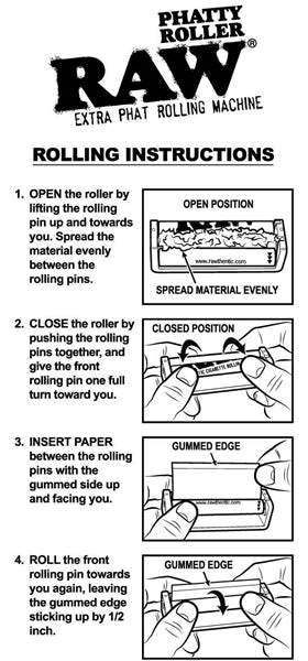 Raw Phatty Roller Extra Phat Blunt Rolling Machine 6pk