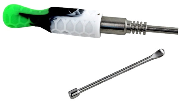 Honeycomb Silicone Nectar Collector 1 Hitter Pipe Kit