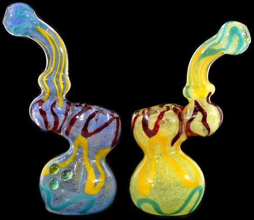2ct 5" Cursive Frit Color Art Bubbler Assortment