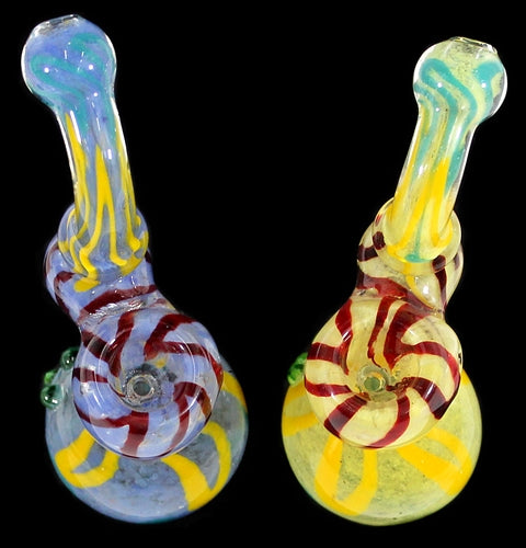 2ct 5" Cursive Frit Color Art Bubbler Assortment