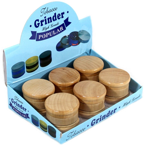 Wood Design 3pc Tobacco Metal Grinder 6pk - 60mm
