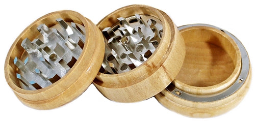 Wood Design 3pc Tobacco Metal Grinder 6pk - 60mm