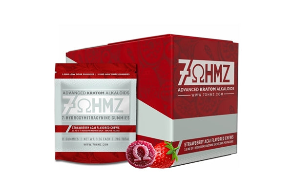 7ohmz 28mg 7-Hydroxy Gummies - Strawberry Acai