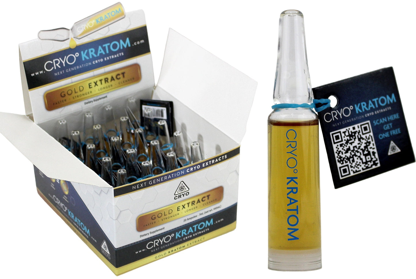 Cryo Gold Kratom Extract Shots 20pk