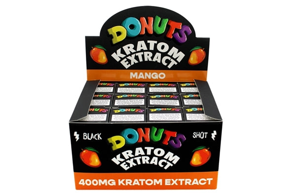 Donuts Kratom Extract Shots – Black 400mg Mango 12pk