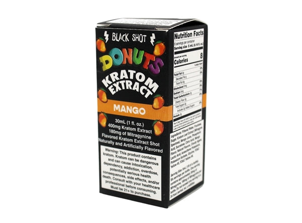 Donuts Kratom Extract Shots – Black 400mg Mango