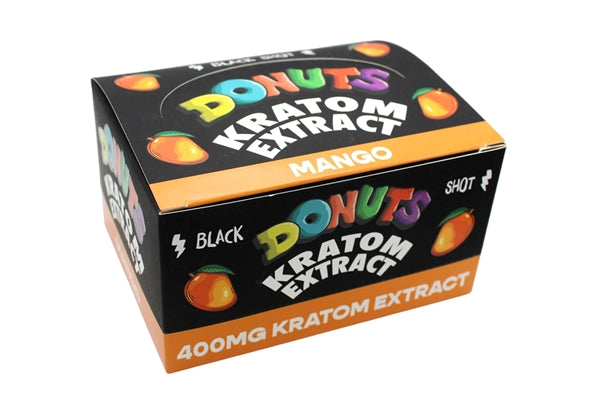 Donuts Kratom Extract Shots – Black 400mg Mango 12pk