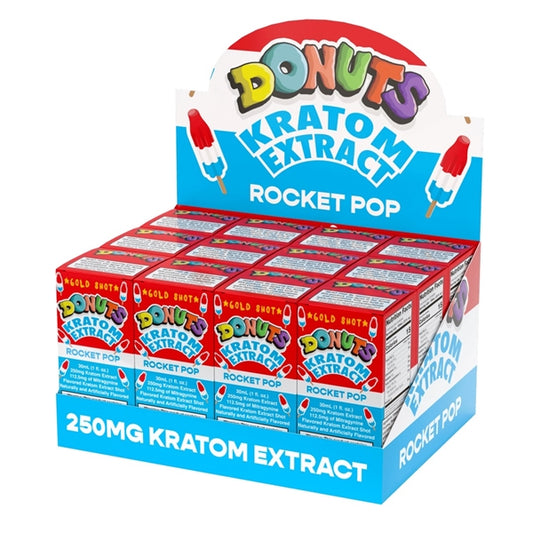 Donuts Kratom Extract Shots – 250mg Rocket Pop 12pk