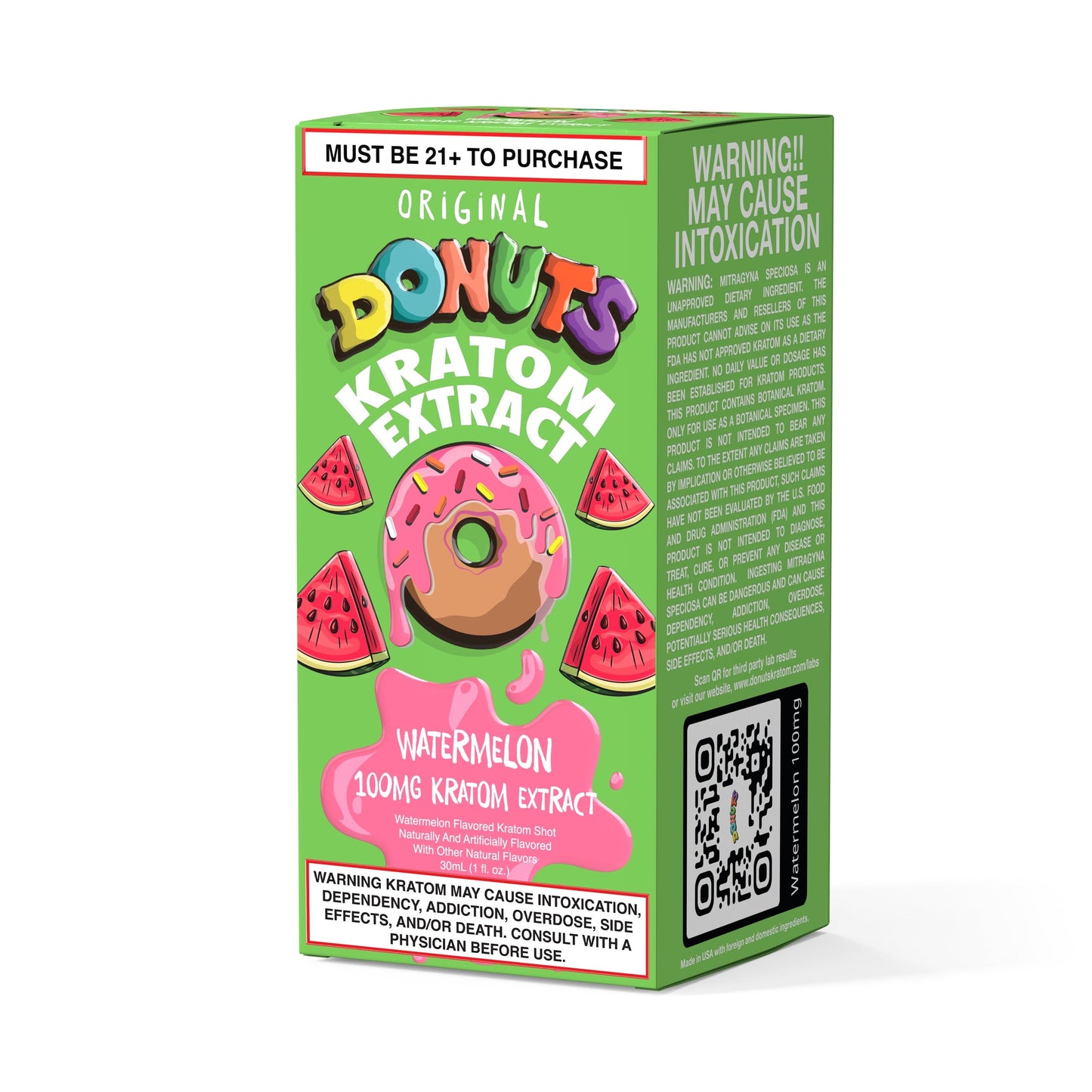 Donuts Original Kratom Extract Shots - 100mg Watermelon