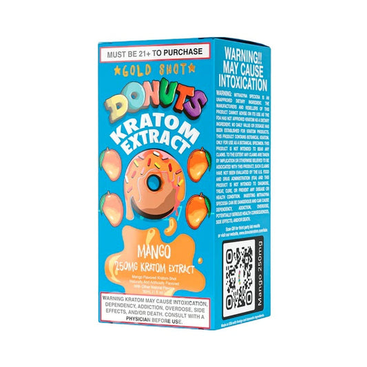 Donuts Gold Kratom Extract Shots - 250mg Mango