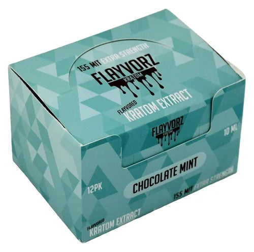 Flayvorz Kratom 155 MIT Shot - Chocolate Mint 12pk