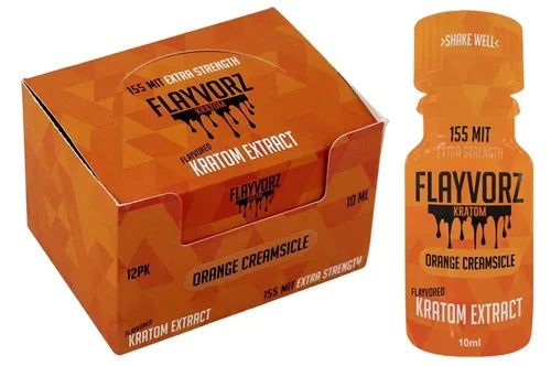 Flayvorz Kratom 155 MIT Shot - Orange Creamsicle 12pk