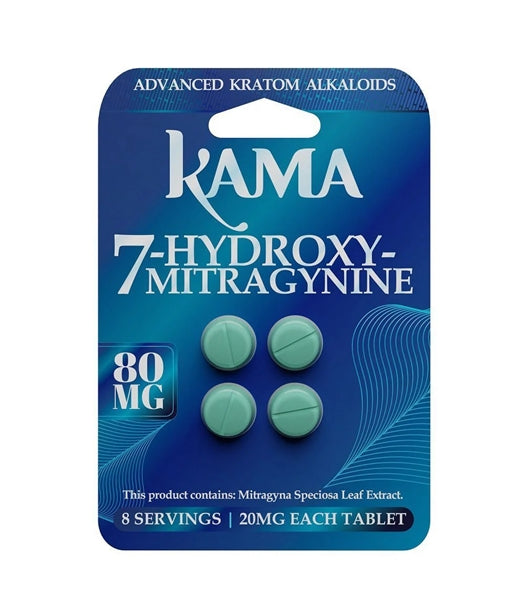 KAMA 7-Hydroxymitragynine Kratom Extract 80mg 4-Tablets