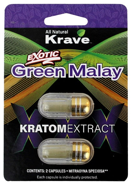 Krave Exotic Kratom Extract Capsules 6pk - Green Malay