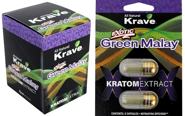 Krave Exotic Kratom Extract Capsules 6pk - Green Malay