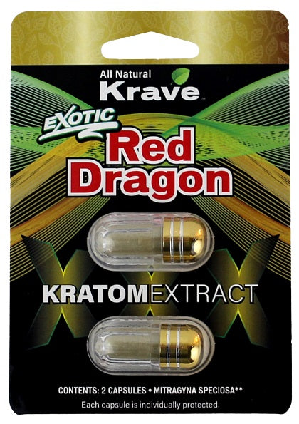 Krave Exotic Kratom Extract Capsules 6pk - Red Dragon