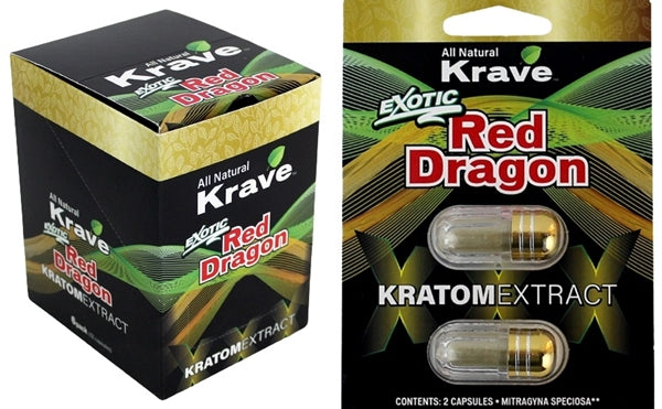 Krave Exotic Kratom Extract Capsules 6pk - Red Dragon