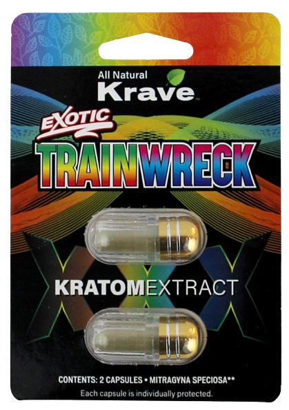 Krave Exotic Kratom Extract Capsules 6pk - Trainwreck