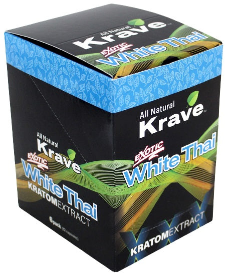 Krave Exotic Kratom Extract Capsules 6pk - White Thai