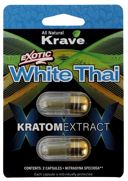 Krave Exotic Kratom Extract Capsules 6pk - White Thai