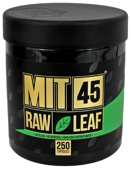 MIT 45 Raw Leaf Kratom 250pk Capsules - Green