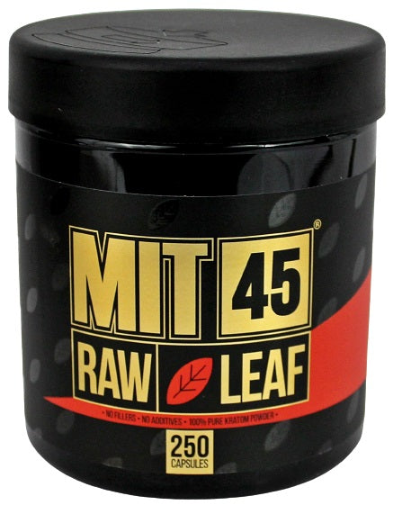 MIT 45 Raw Leaf Kratom 250pk Capsules - Red